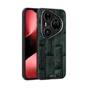 For Huawei Pura 80 Ultra 5G ABEEL Beast Pattern 6D Micro-Embossed MagSafe Genuine Leather Phone Case(Green)