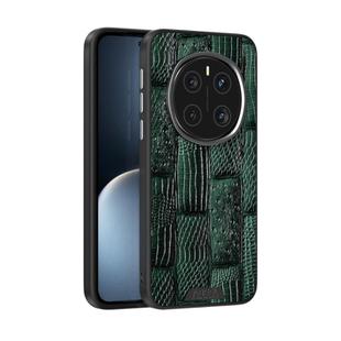 For Honor Magic7 ABEEL Beast Pattern 6D Micro-Embossed MagSafe Genuine Leather Phone Case(Green)