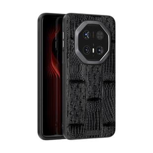 For Huawei Mate 70 RS Ultimate ABEEL Beast Pattern 6D Micro-Embossed Genuine Leather Phone Case(Black)