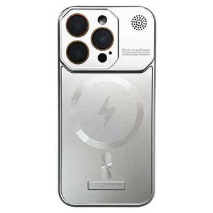 For iPhone 13 Pro Max Frameless Aromatherapy MagSafe Magnetic PC Phone Case(Titanium Silver)