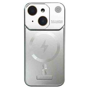 For iPhone 13 Frameless Aromatherapy MagSafe Magnetic PC Phone Case(Titanium Silver)