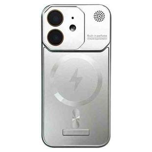 For iPhone 12 Frameless Aromatherapy MagSafe Magnetic PC Phone Case(Titanium Silver)