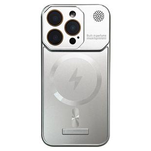 For iPhone 12 Pro Max Frameless Aromatherapy MagSafe Magnetic PC Phone Case(Titanium Silver)