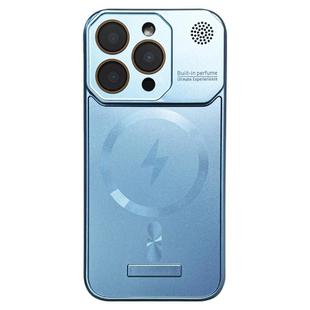For iPhone 11 Pro Max Frameless Aromatherapy MagSafe Magnetic PC Phone Case(Blue)