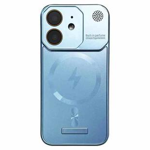 For iPhone 11 Frameless Aromatherapy MagSafe Magnetic PC Phone Case(Blue)