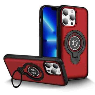 For iPhone 13 Pro Max Ring Holder Magnetic Phone Case(Red)