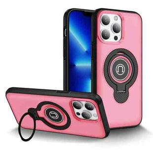 For iPhone 13 Pro Max Ring Holder Magnetic Phone Case(Bright Pink)