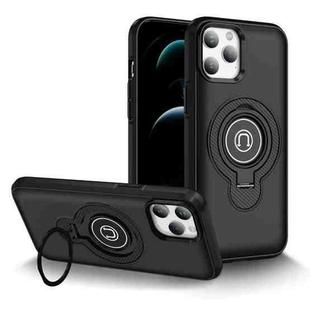 For iPhone 12 Pro Ring Holder Magnetic Phone Case(Black)