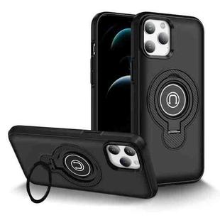 For iPhone 12 Pro Max Ring Holder Magnetic Phone Case(Black)