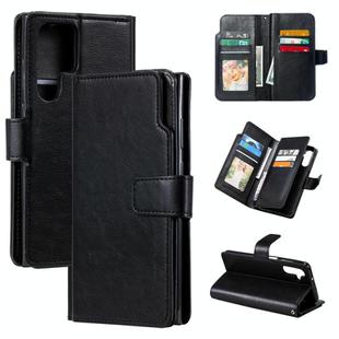 For Samsung Galaxy S25 Ultra 5G Tri-Fold 9-Card Wallets Leather Phone Case(Black)