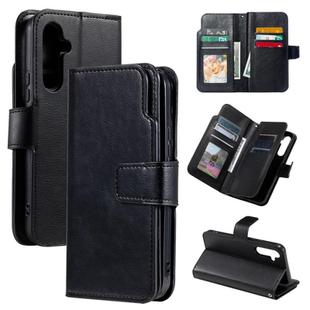 For Samsung Galaxy S25+ 5G Tri-Fold 9-Card Wallets Leather Phone Case(Black)