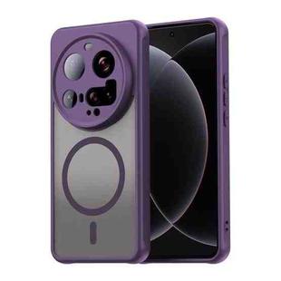 For Xiaomi 15 Ultra Fan Dun Series TPU Hybrid PC Frosted Magsafe Phone Case(Purple)