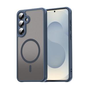 For Samsung Galaxy S25+ 5G Fan Dun Series TPU Hybrid PC Frosted Magsafe Phone Case(Blue)