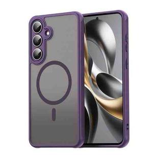 For Samsung Galaxy S25 FE 5G Fan Dun Series TPU Hybrid PC Frosted Magsafe Phone Case(Purple)