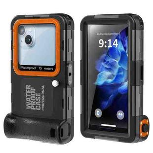 RedPepper 4th Generation Diving Protective Case for iPhone, Waterproof depth: 15m(Black Orange)