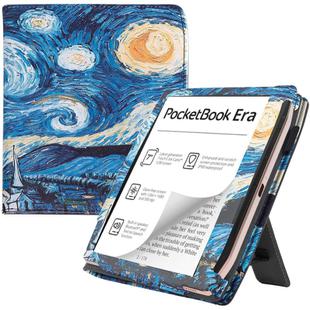 For Pocketbook Era PB700 Painted Leather Hand Rest Holder Smart Tablet Case(Starry Sky)