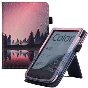 For Pocketbook PB616 Hand Rest Holder Painting Leather Smart Tablet Case(Night)