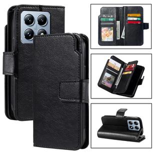 For Xiaomi 14T Tri-Fold 9-Card Wallets Leather Phone Case(Black)