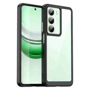 For Realme V70 Colorful Series Acrylic Hybrid TPU Phone Case(Black)