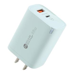 AR-PD12 65W QC3.0 USB and USB-C / Type-C PD Quick Charger, US Plug(Green)