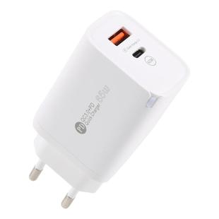 AR-PD12 65W QC3.0 USB and USB-C / Type-C PD Quick Charger, EU Plug(White)