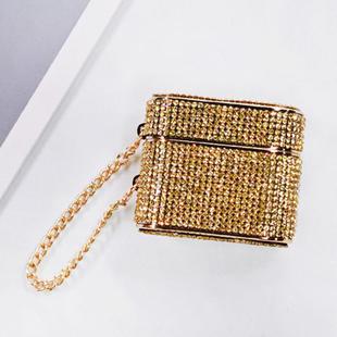 For AirPods 3 Cylindrical Diamond Bluetooth Earphone Protective Case(Gold)