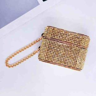 For AirPods Pro Cylindrical Diamond Bluetooth Earphone Protective Case(Gold)