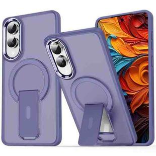 For Samsung Galaxy S25 Edge 5G Acrylic Hybrid TPU MagSafe Holder Phone Case(Dark Night Purple)