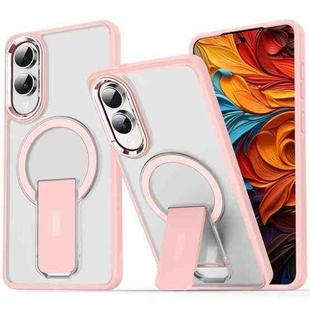 For Samsung Galaxy S25 Edge 5G Acrylic Hybrid TPU MagSafe Holder Phone Case(Pink)