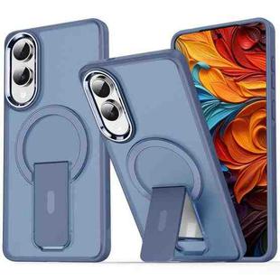 For Samsung Galaxy S25 Edge 5G Acrylic Hybrid TPU MagSafe Holder Phone Case(Dark Blue)