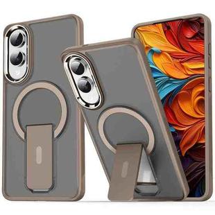 For Samsung Galaxy S25 Edge 5G Acrylic Hybrid TPU MagSafe Holder Phone Case(Gold)