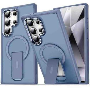 For Samsung Galaxy S25 Ultra 5G Acrylic Hybrid TPU MagSafe Holder Phone Case(Dark Blue)