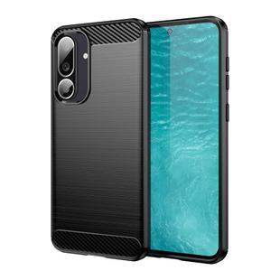 For Samsung Galaxy F56 5G Carbon Fiber Brushed Texture TPU Phone Case(Black)