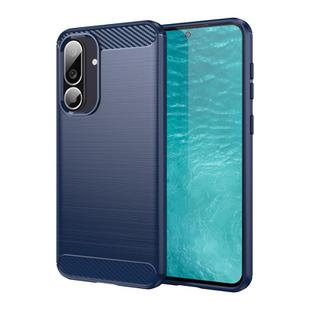 For Samsung Galaxy F56 5G Carbon Fiber Brushed Texture TPU Phone Case(Blue)