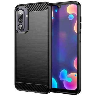 For Samsung Galaxy F16 5G Carbon Fiber Brushed Texture TPU Phone Case(Black)