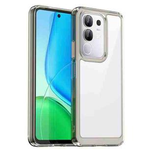 For vivo Y29 4G Colorful Series Acrylic Hybrid TPU Phone Case(Transparent Grey)