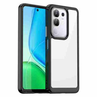 For vivo T4x 5G Colorful Series Acrylic Hybrid TPU Phone Case(Black)