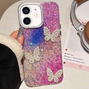 For iPhone 11 Butterflies Starry Sky Gradient IMD Phone Case(Colorful)