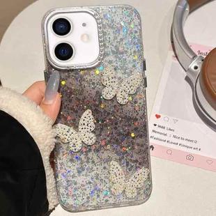 For iPhone 11 Butterflies Starry Sky Gradient IMD Phone Case(Black)
