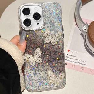 For iPhone 11 Pro Max Butterflies Starry Sky Gradient IMD Phone Case(Black)