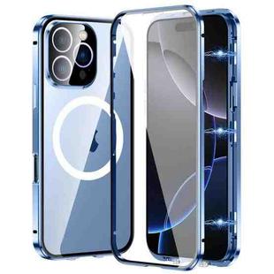 For iPhone 16 Pro Max 360 Full Body Magnetic Frosted MagSafe Phone Case(Sierra Blue)