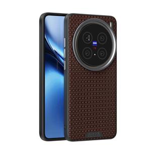 For vivo X200 Pro ABEEL Ruyi Pattern 6D Micro Relief MagSafe Leather Phone Case(Brown)
