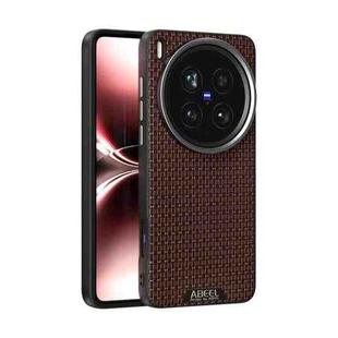 For vivo X200 Ultra ABEEL Ruyi Pattern 6D Micro Relief MagSafe Leather Phone Case(Brown)