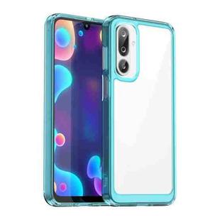 For Samsung Galaxy F36 5G Colorful Series Acrylic Hybrid TPU Phone Case(Transparent Blue)