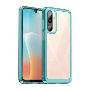 For Samsung Galaxy M16 5G Colorful Series Acrylic Hybrid TPU Phone Case(Transparent Blue)