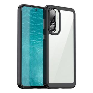 For Samsung Galaxy M56 5G Colorful Series Acrylic Hybrid TPU Phone Case(Black)