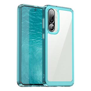For Samsung Galaxy M56 5G Colorful Series Acrylic Hybrid TPU Phone Case(Transparent Blue)