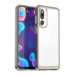 For Samsung Galaxy M36 5G Colorful Series Acrylic Hybrid TPU Phone Case(Transparent Grey)