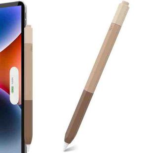 For Apple Pencil 2 / Pro LC05 Anti-roll Silicone Protective Stylus Pen Case(Gradient Brown)