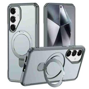 For Samsung Galaxy S24+ 5G / S25+ 5G Skin Feel Magnetic Holder MagSafe Phone Case(Grey)